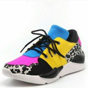 Cape Robbin Low Top Lace Up Colorful Sneaker NWT